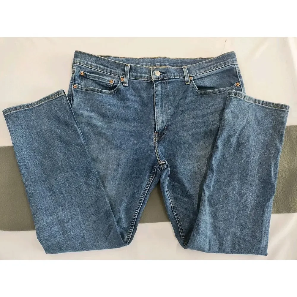 Levis 511 Jeans Mens 38x30 Blue Slim Fit Straight Leg Stretch Denim Dark Wash